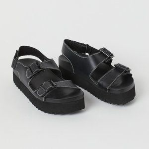 H&M Divided Platform Sandals, Size 8